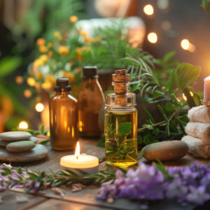 rueckenmassage massagekerzen